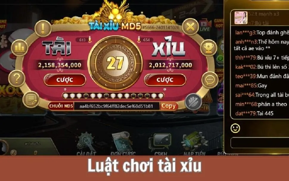 Game tài xỉu ăn tiền S666 có luật chơi rất đơn giản